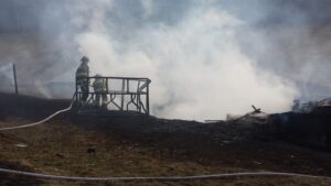 Thursday fire destroys barn off Hildebrand Lock and Dam Road